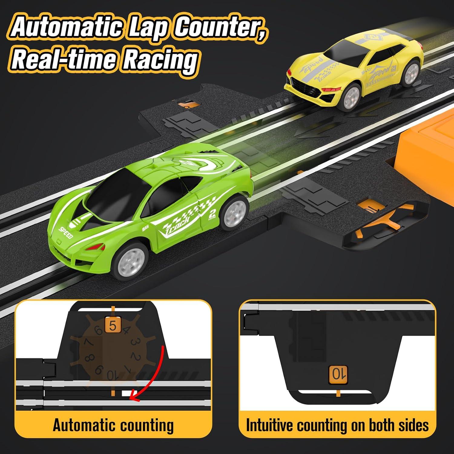 Set de Pista de Carreras Eléctrica Mccreadee 5,61 m con 4 Coches