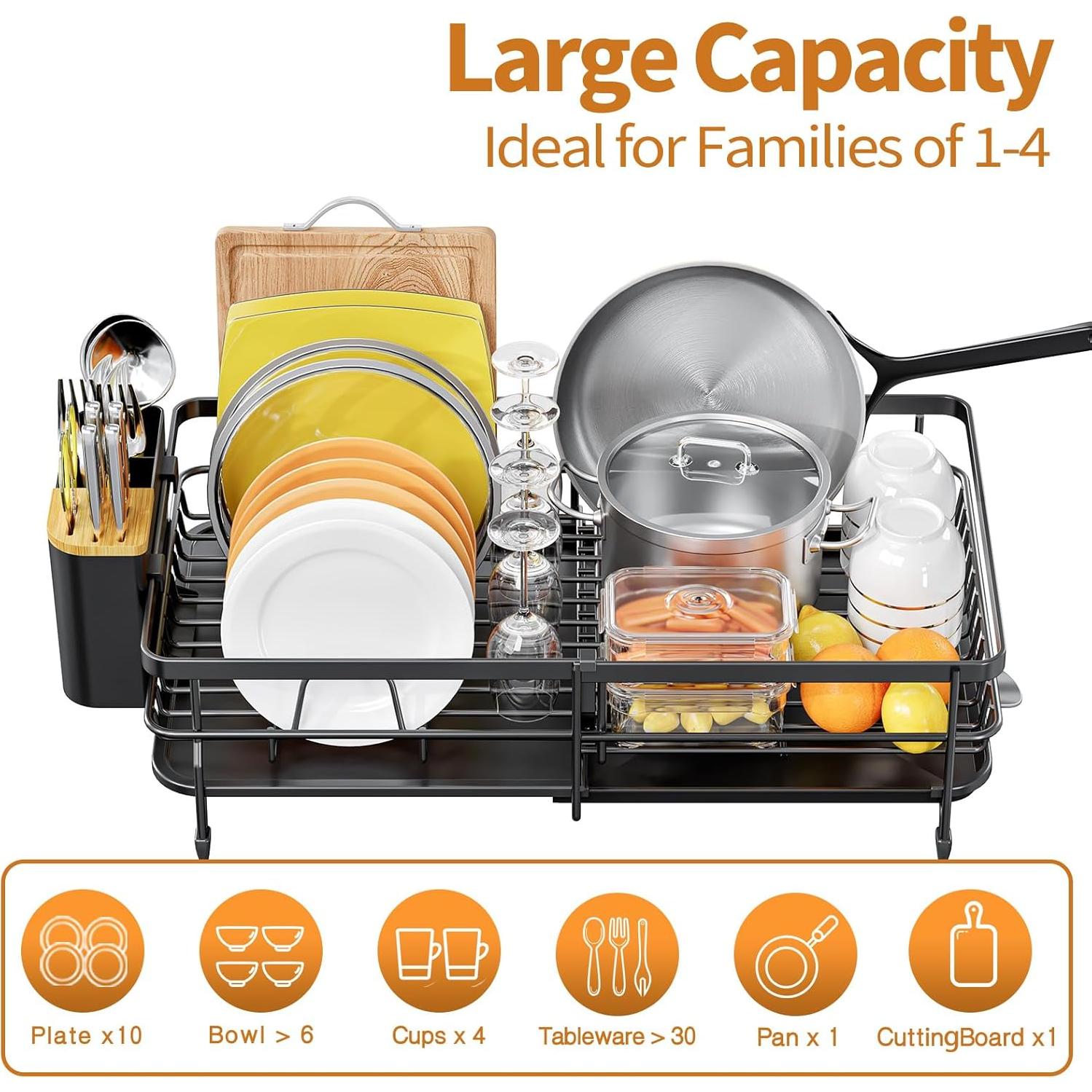 Escurridor de Platos Expandible Urackify 54.5 cm Antideslizante