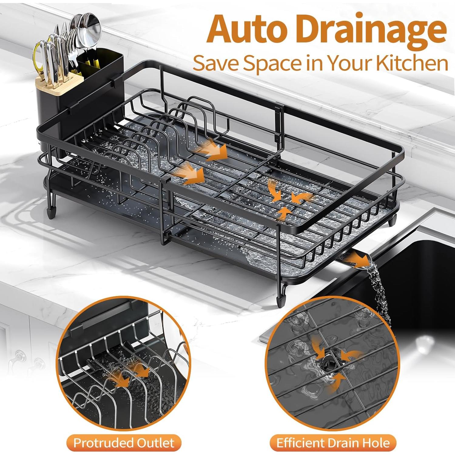 Escurridor de Platos Expandible Urackify 54.5 cm Antideslizante