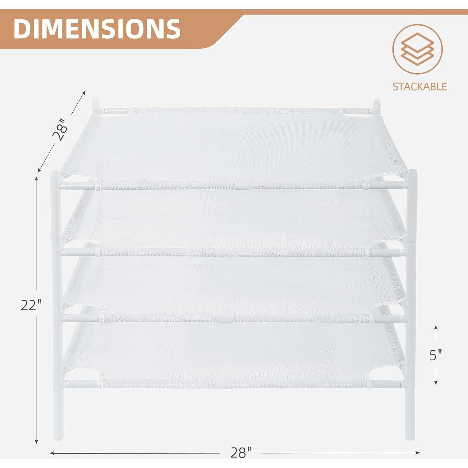 Estante Secado Ropa Malla Storage Maniac Pack de 4