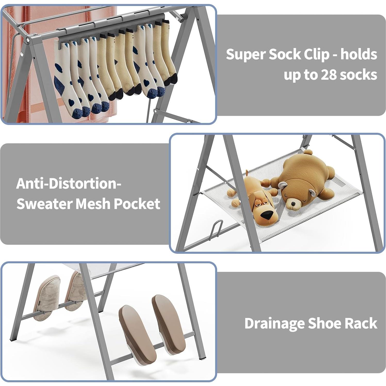 Estante de Secado APEXCHASER Plegable 158.74x92.61 cm