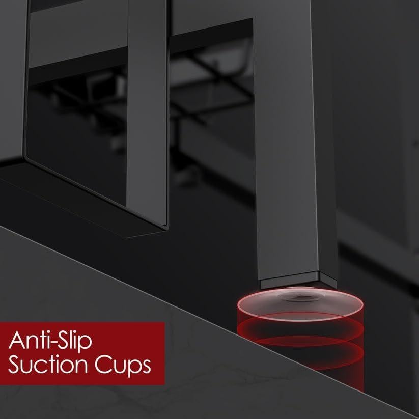 Escurridor de Platos Sakugi Acero Inoxidable Ajustable Negro