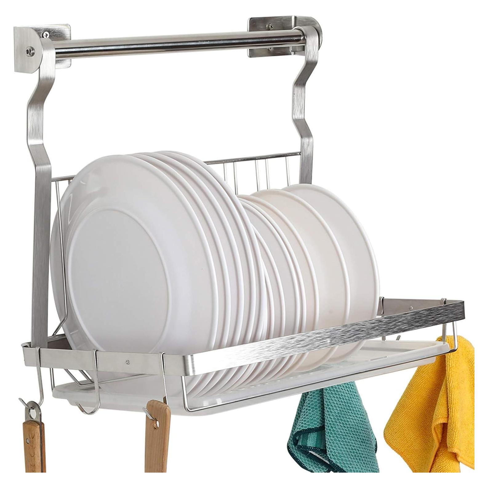 Escurridor de Platos TQVAI Acero Inoxidable Plegable 40,96 cm