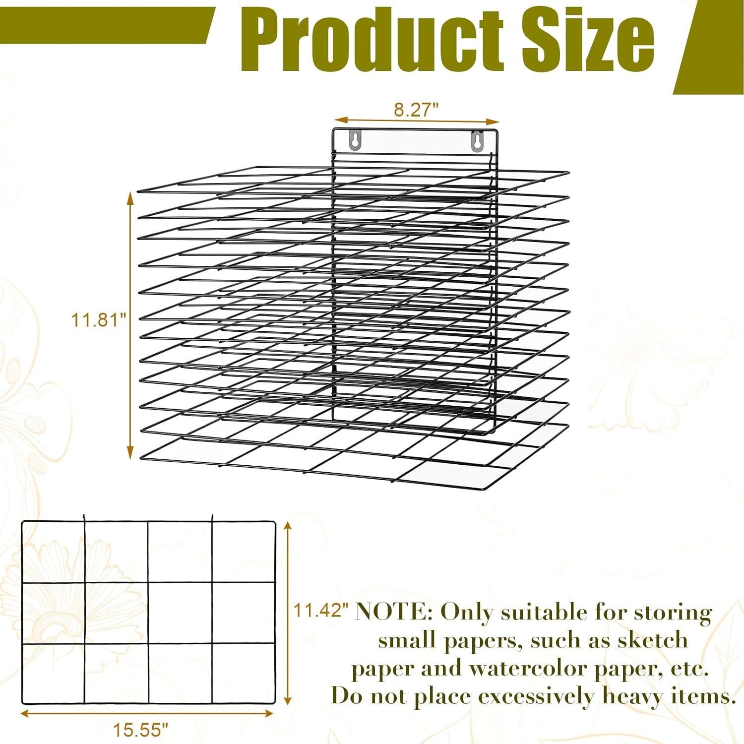 Estante de Secado de Arte Lzttyee 12 Estantes Pared Metal