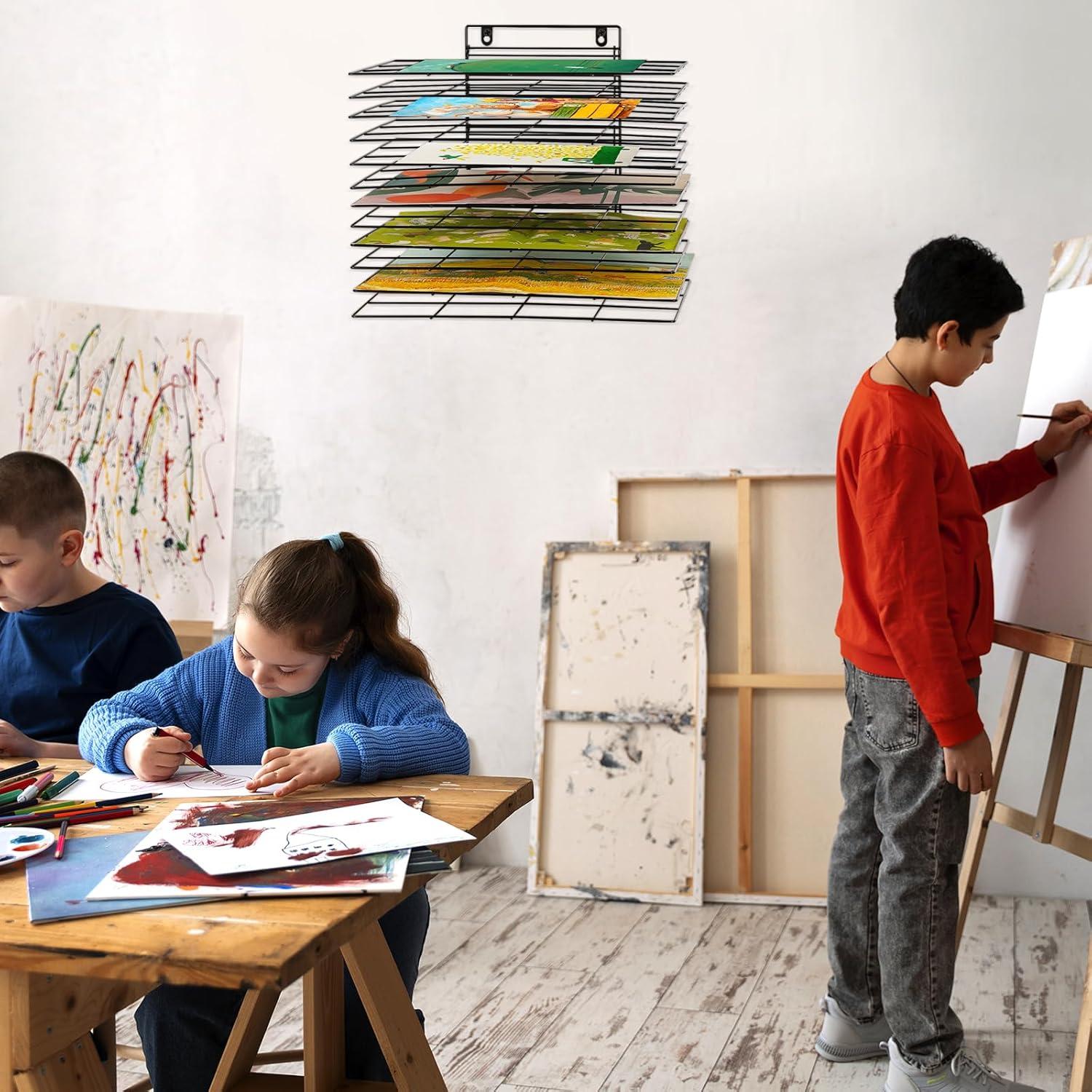 Estante de Secado de Arte Lzttyee 12 Estantes Pared Metal