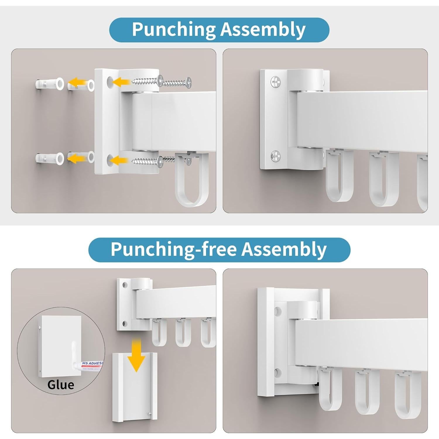 Perchero Plegable Hleelomi Blanco para Secar Ropa 18 Ganchos