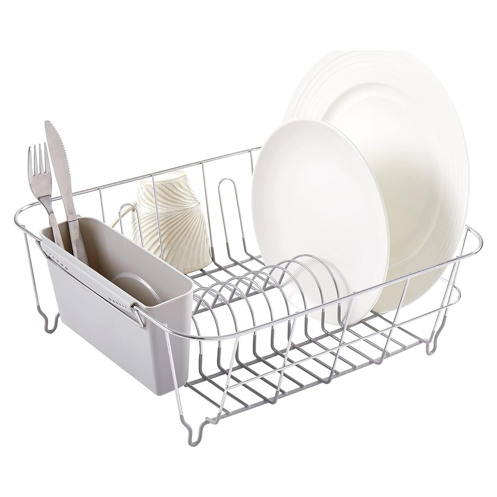 Estante Secar Platos Sweet Home 2 Piezas Plateado Compacto