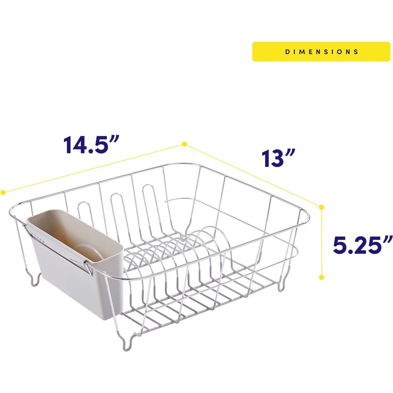 Estante Secar Platos Sweet Home 2 Piezas Plateado Compacto