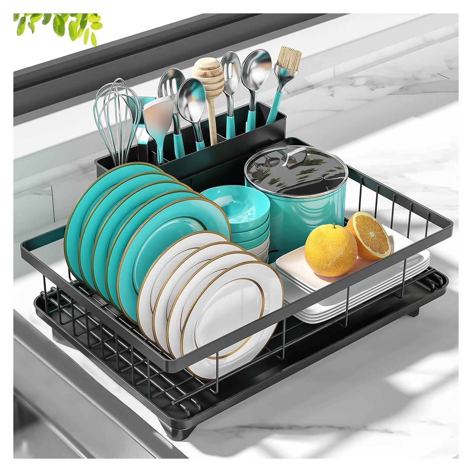 Estante para Secar Platos MERRYBOX 40x29x14.5 cm Negro