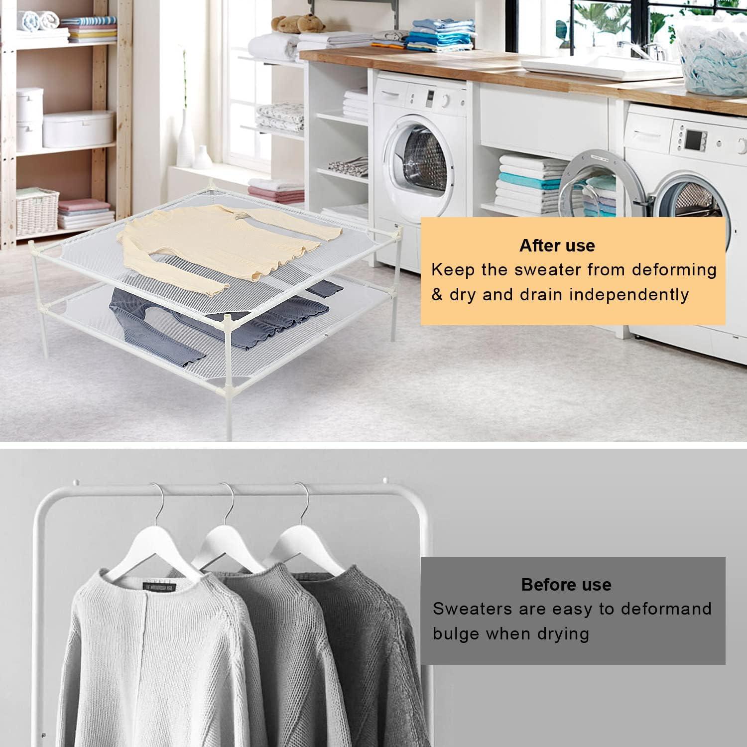 Estante Secador de Ropa Shrivee 2 Capas Blanco 71x71 cm