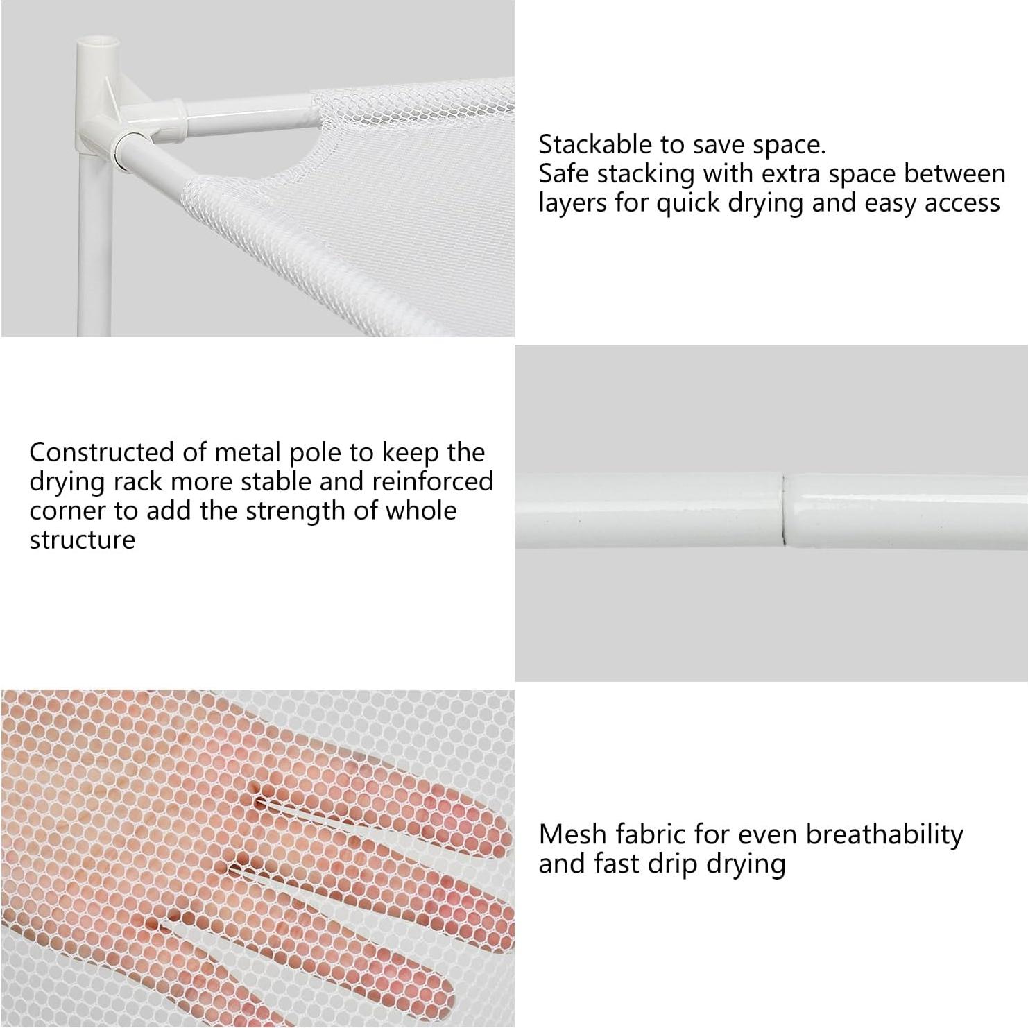 Estante Secador de Ropa Shrivee 2 Capas Blanco 71x71 cm