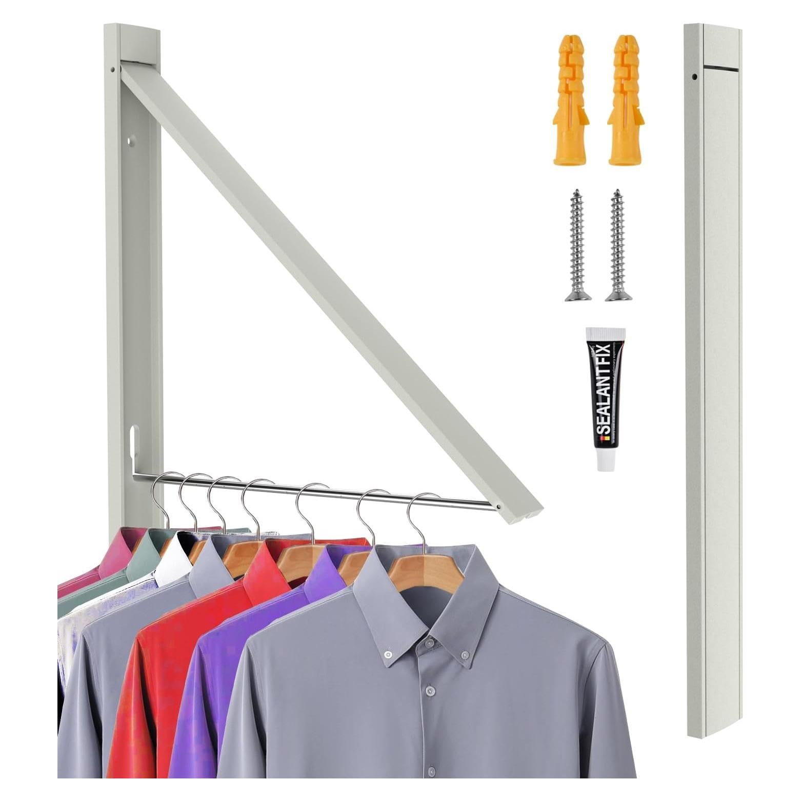 Perchero Plegable Retráctil Ithywat para Ropa 36x30 cm