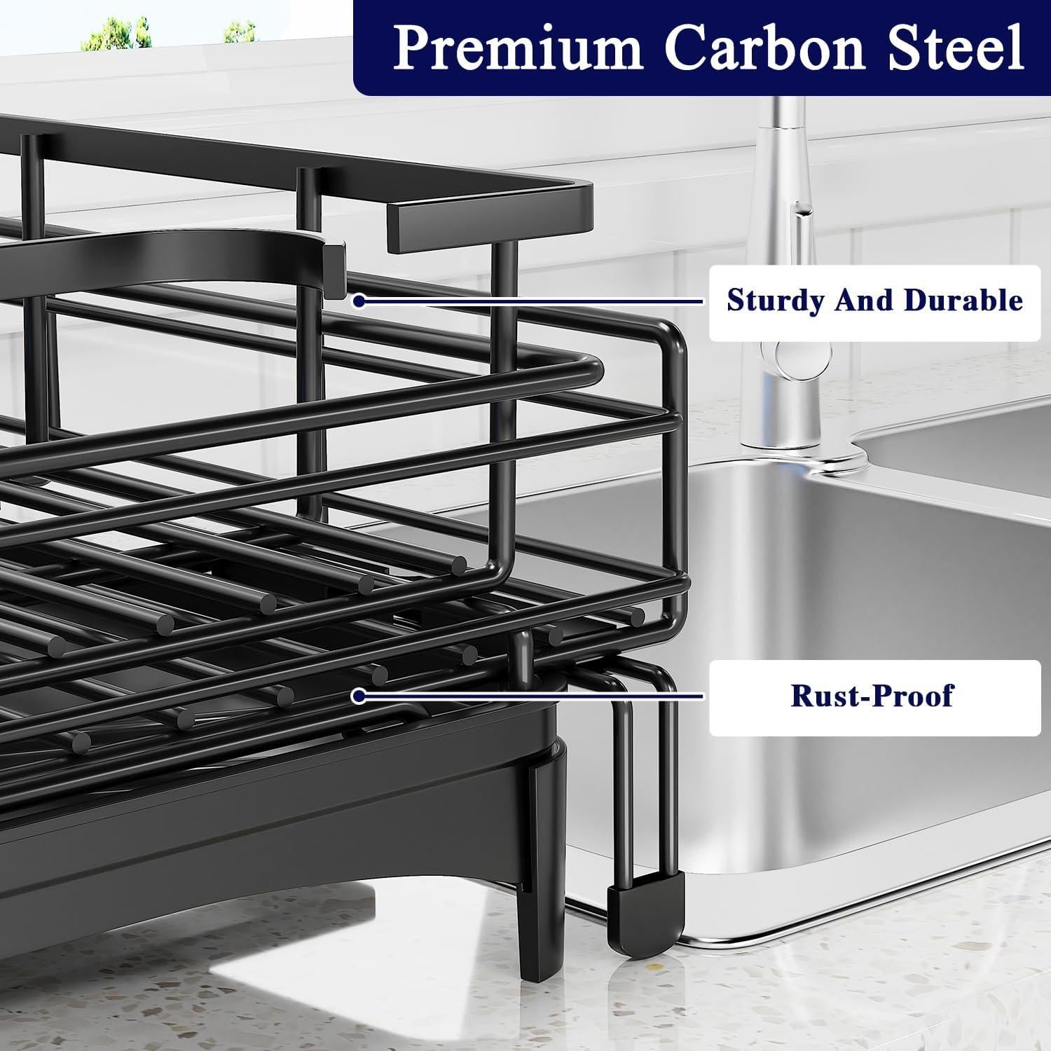 Escurridor de Platos Extensible COHOSEGE Negro 53 cm