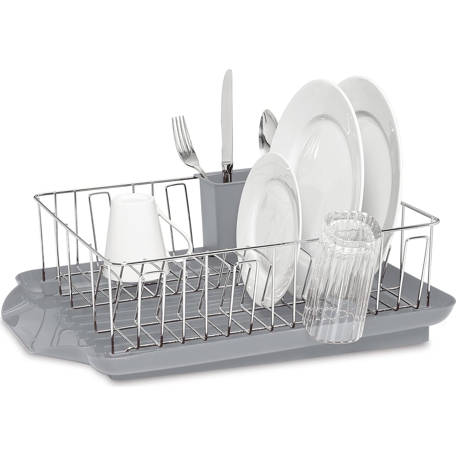 Escurridor de Platos 3 Piezas Farberware Gris Resistente