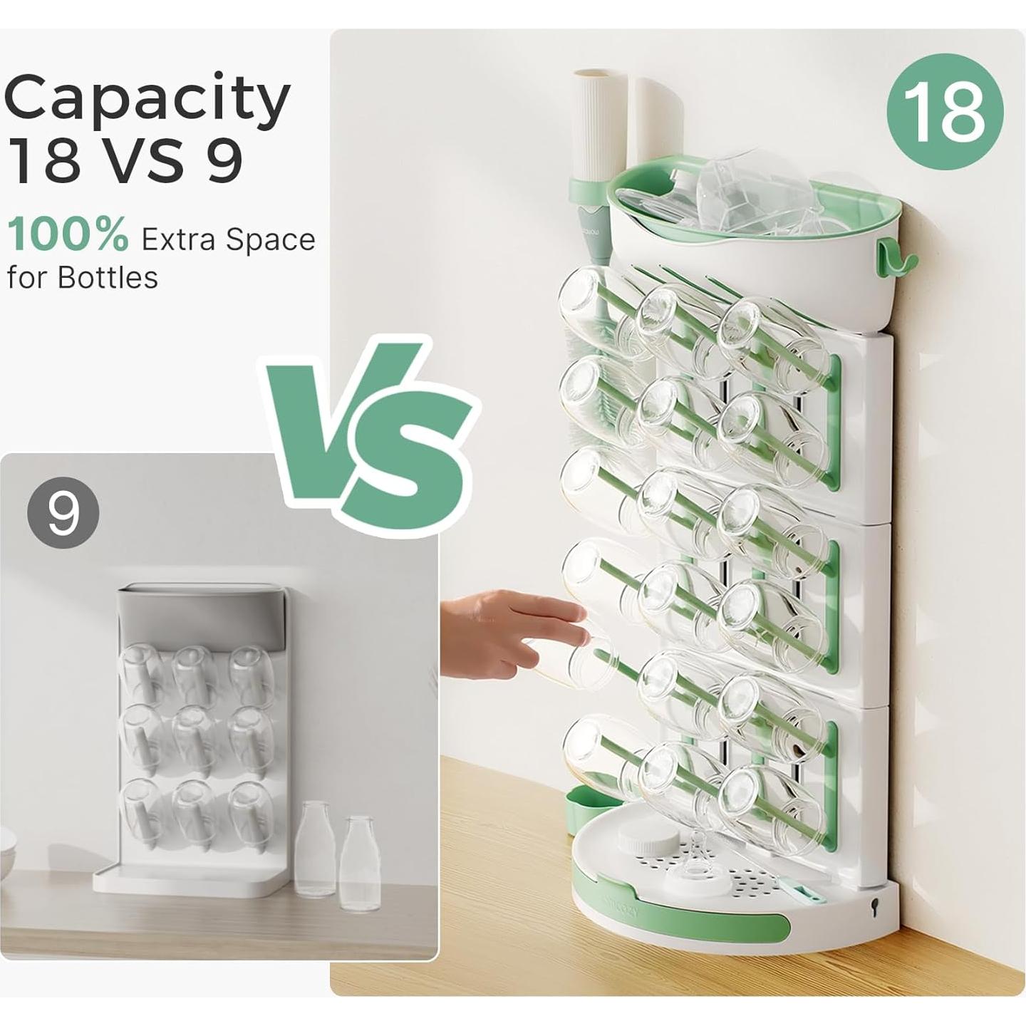 Estante Secado Botellas Momcozy DK01 para 18 Botellas