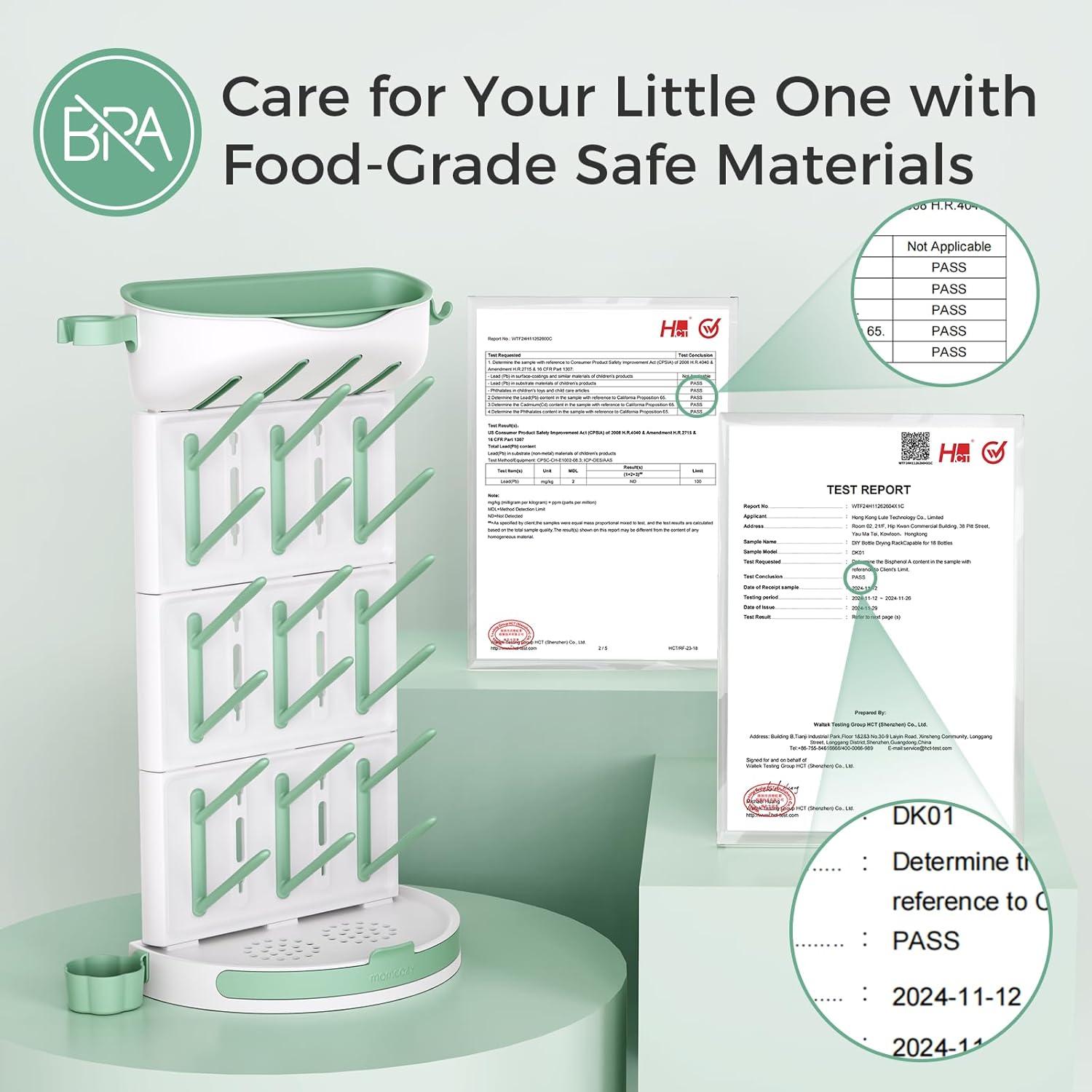 Estante Secado Botellas Momcozy DK01 para 18 Botellas