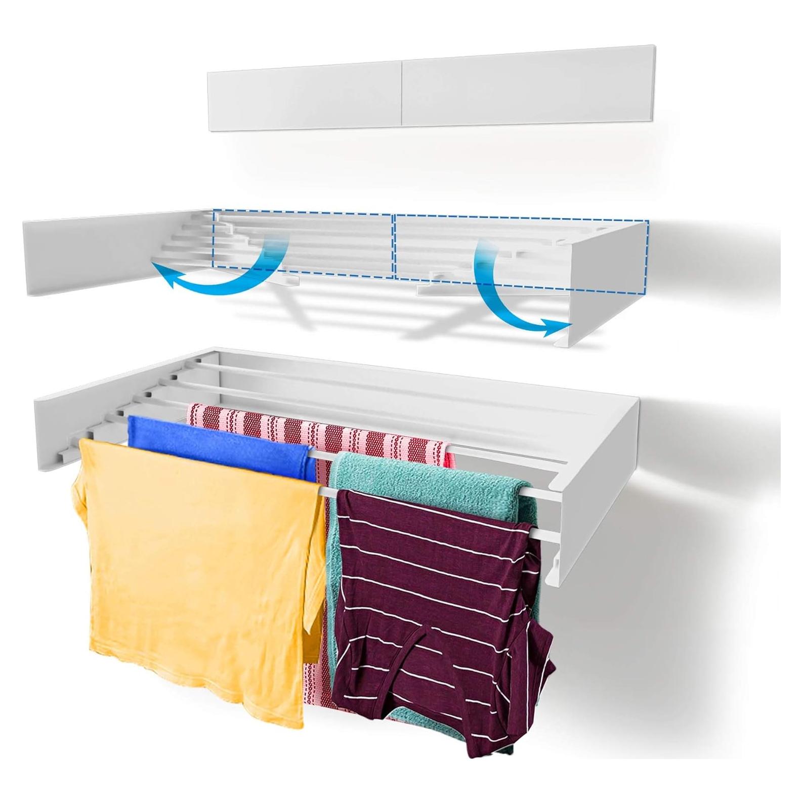 Estante de Secado Plegable Step Up 71 cm Blanco 18 kg