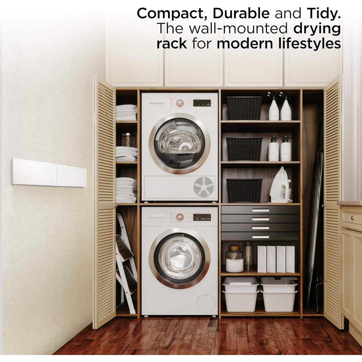 Estante de Secado Plegable Step Up 71 cm Blanco 18 kg