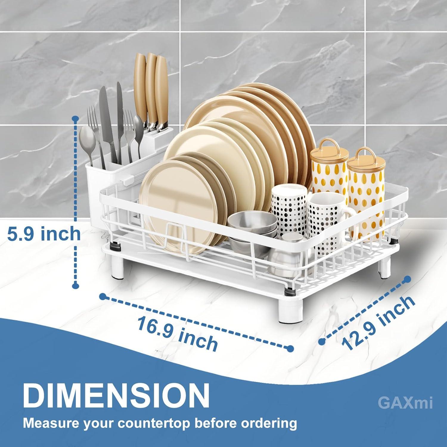 Escurridor de Platos GAXmi 1 Nivel Blanco con Bandeja Drenaje