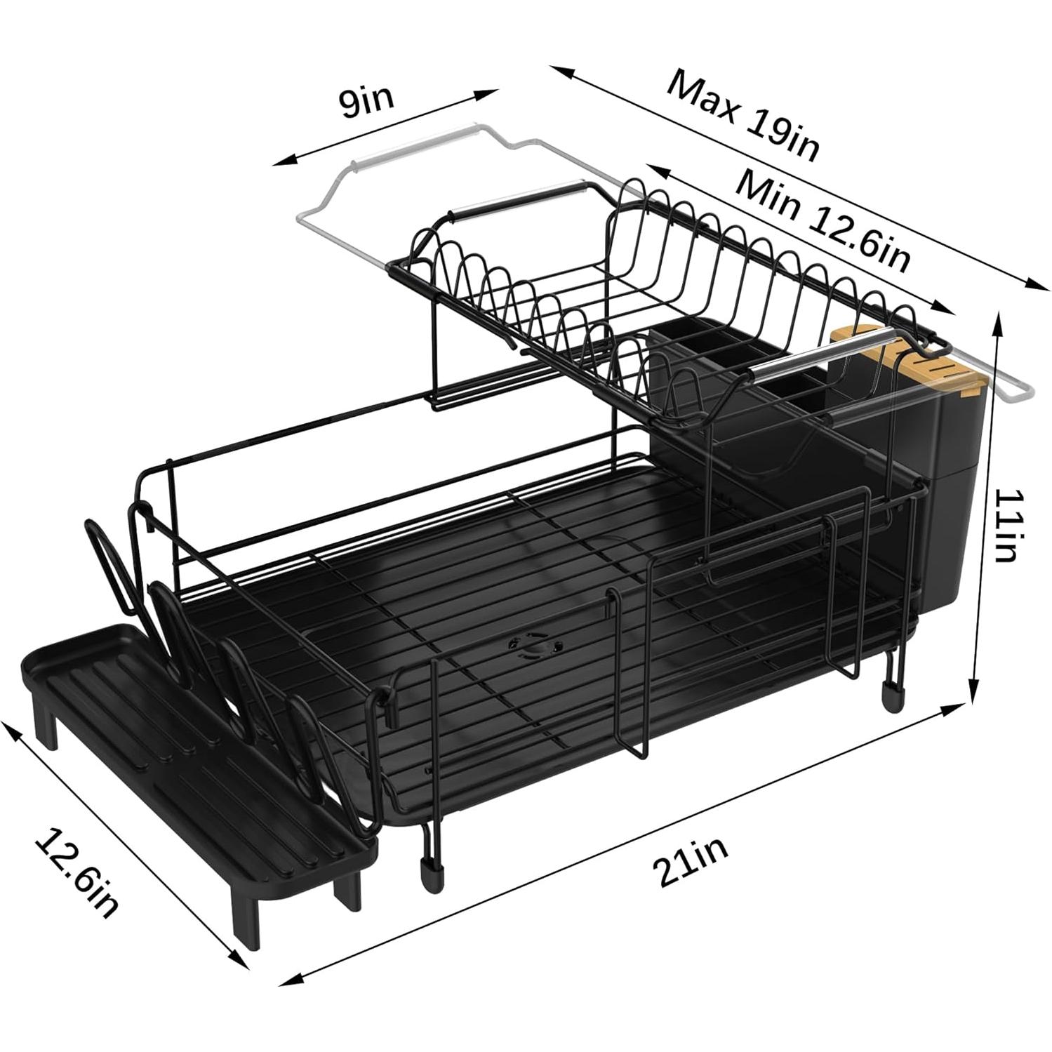 Escurridor de Platos Runnatal 2 Niveles Acero Inoxidable 3,07 kg