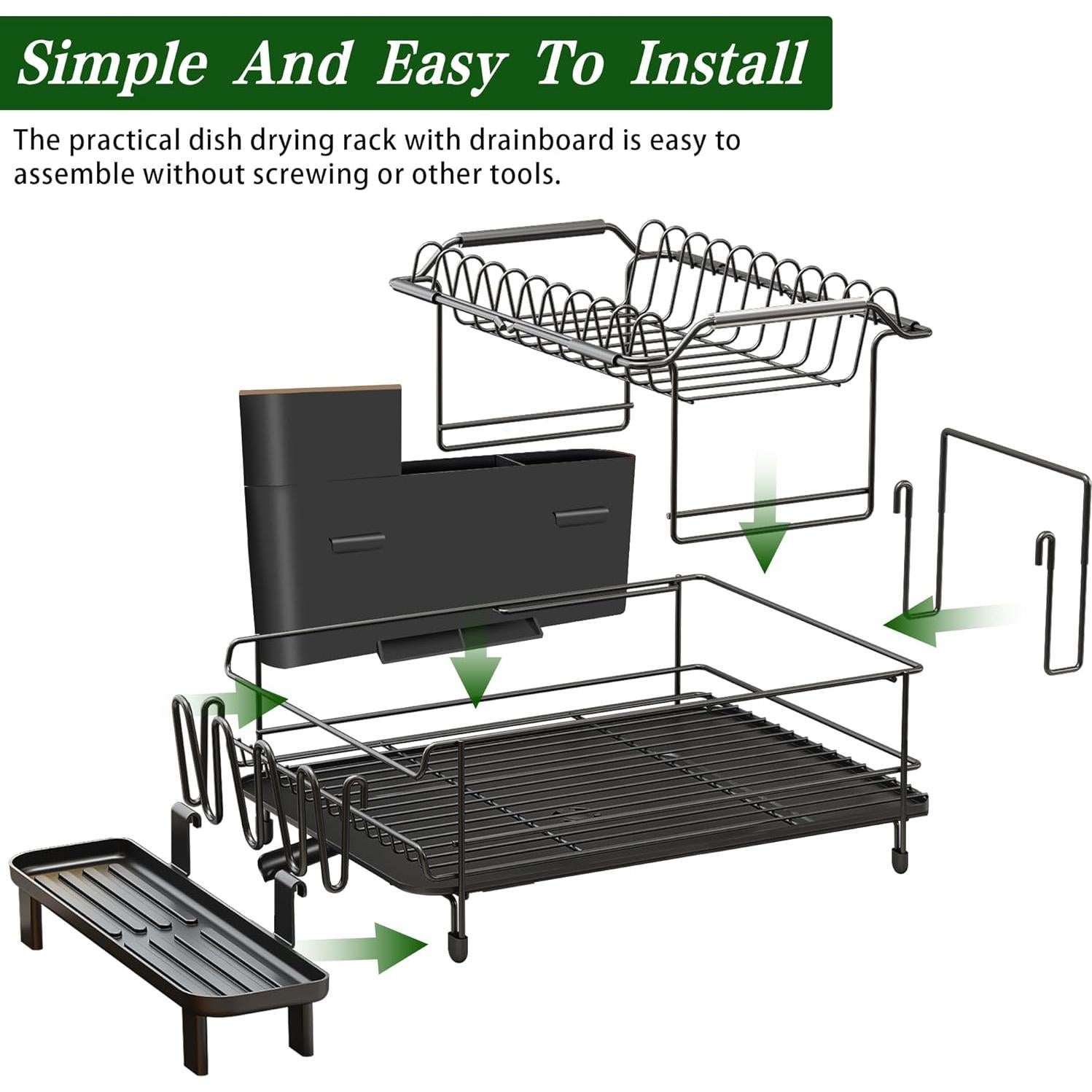 Escurridor de Platos Runnatal 2 Niveles Acero Inoxidable 3,07 kg