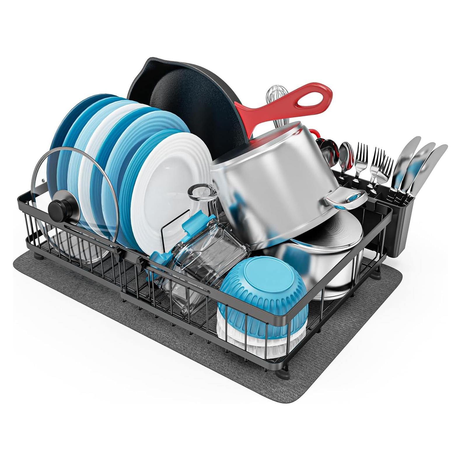 Estante de Secado de Platos GSlife Expandible 16.5-21.3" Negro