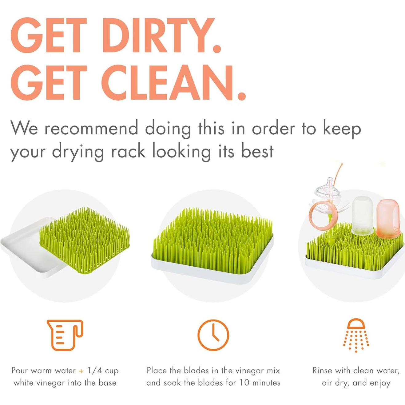 Estante de Secado de Encimera Boon Grass Verde 24x24 cm