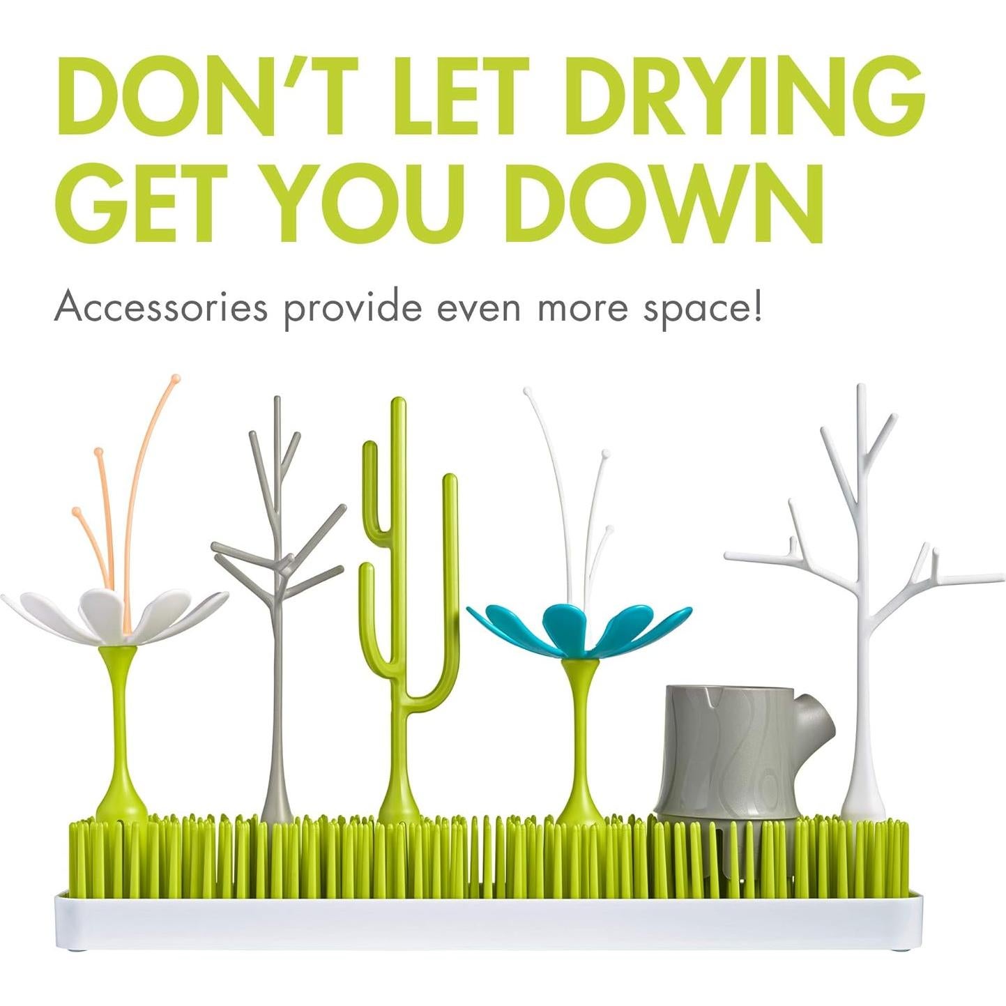 Estante de Secado de Encimera Boon Grass Verde 24x24 cm