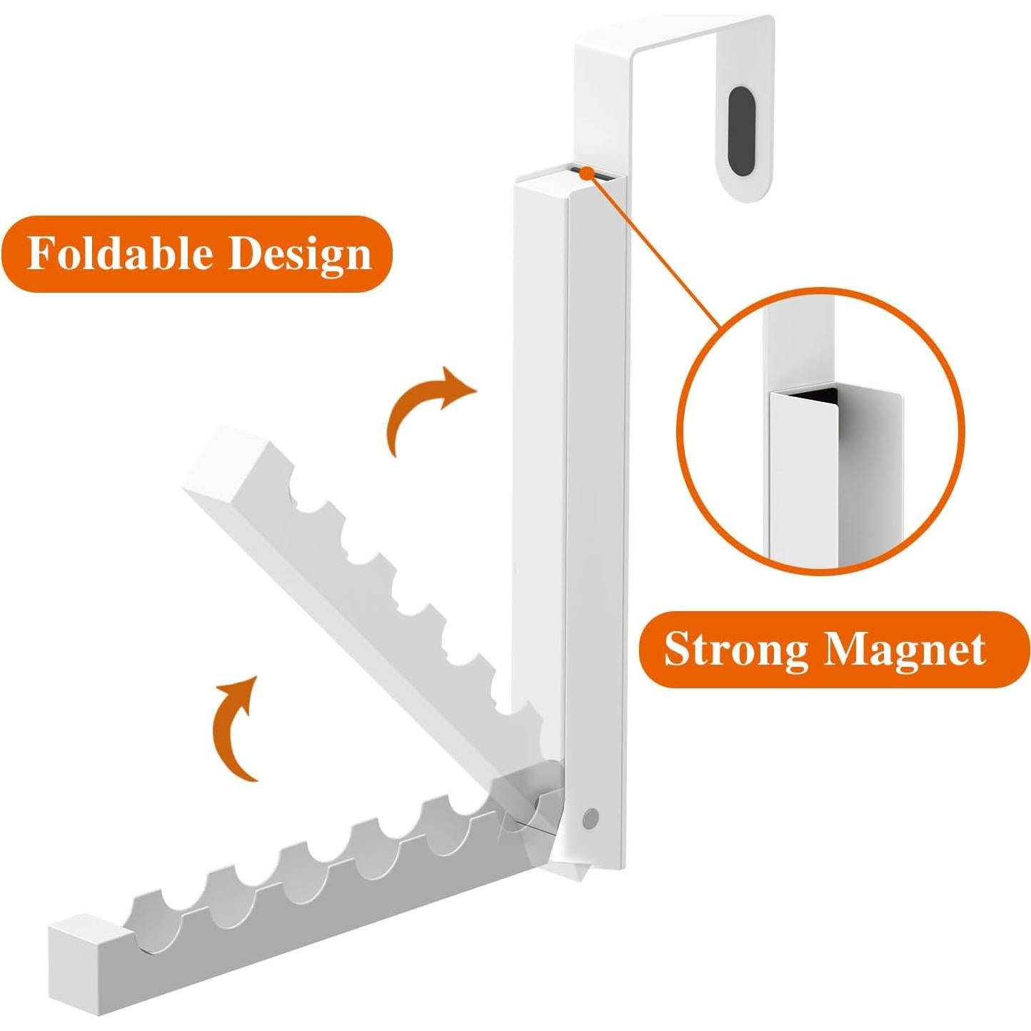 Estante de Secado Plegable Verypejan para Puerta Blanco