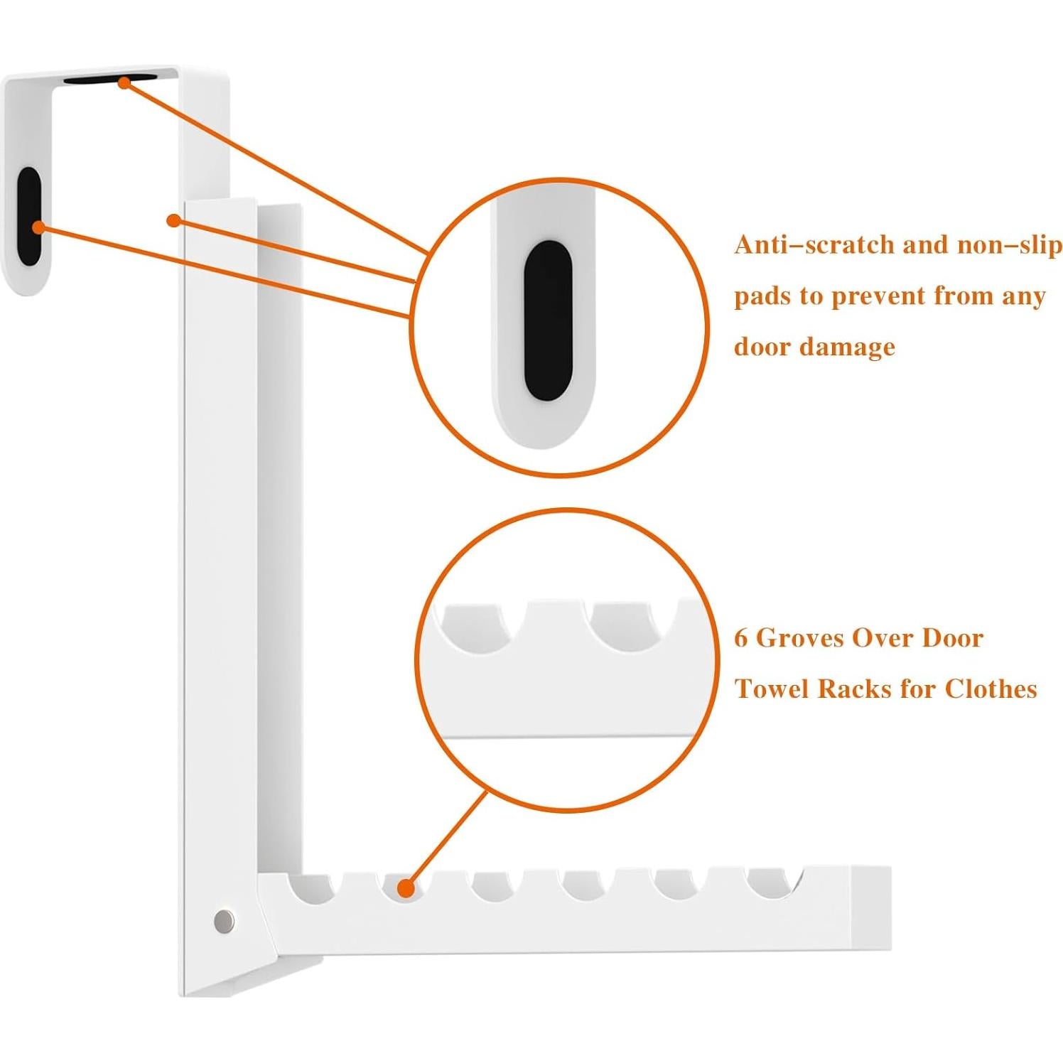 Estante de Secado Plegable Verypejan para Puerta Blanco
