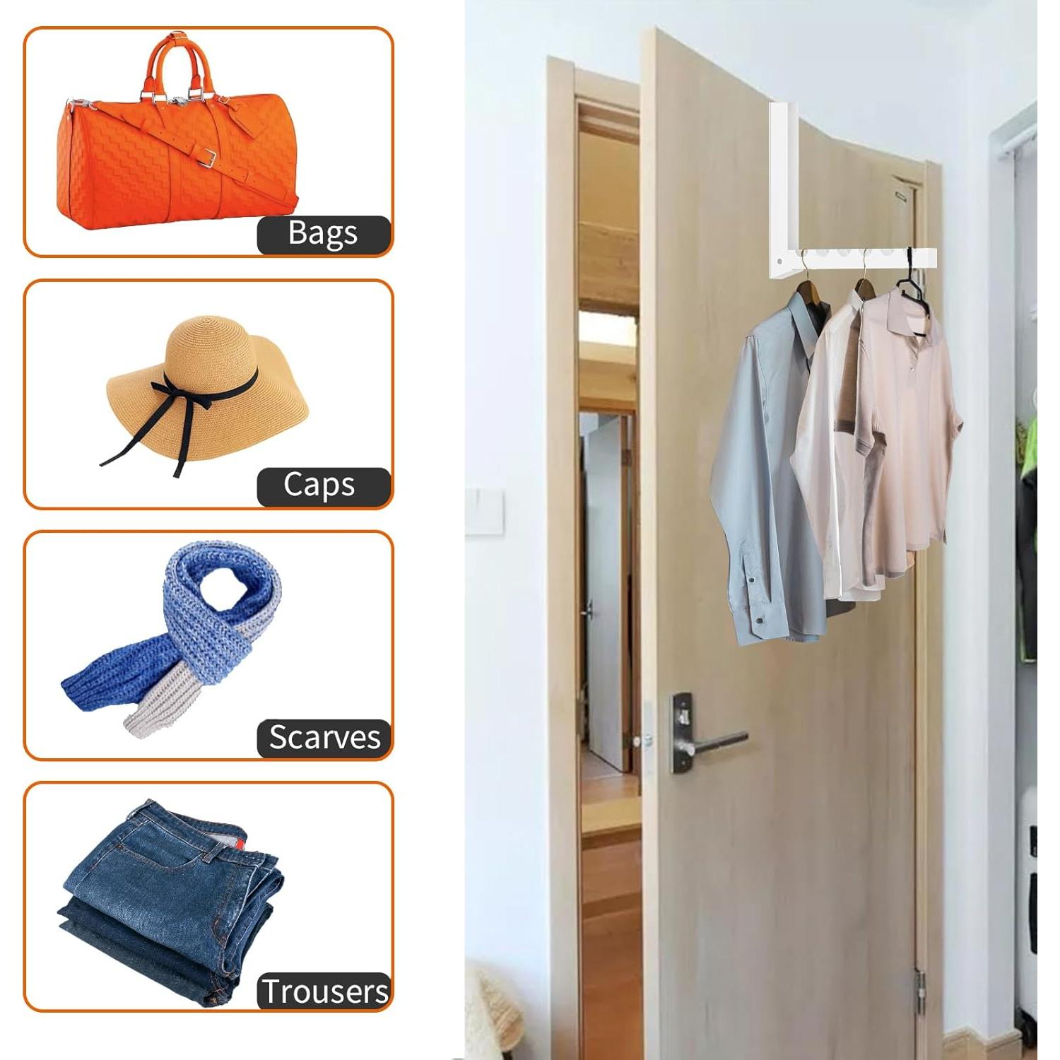 Estante de Secado Plegable Verypejan para Puerta Blanco