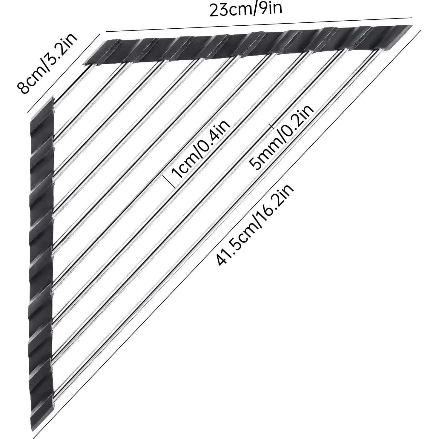 Estante Secado Platos Plegable Tomorotec Acero Inoxidable