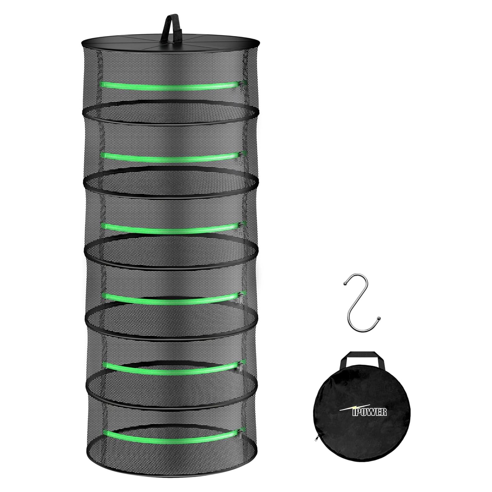 Estante Plegable de Malla iPower 60,96 cm 6 Capas Secado Hierbas