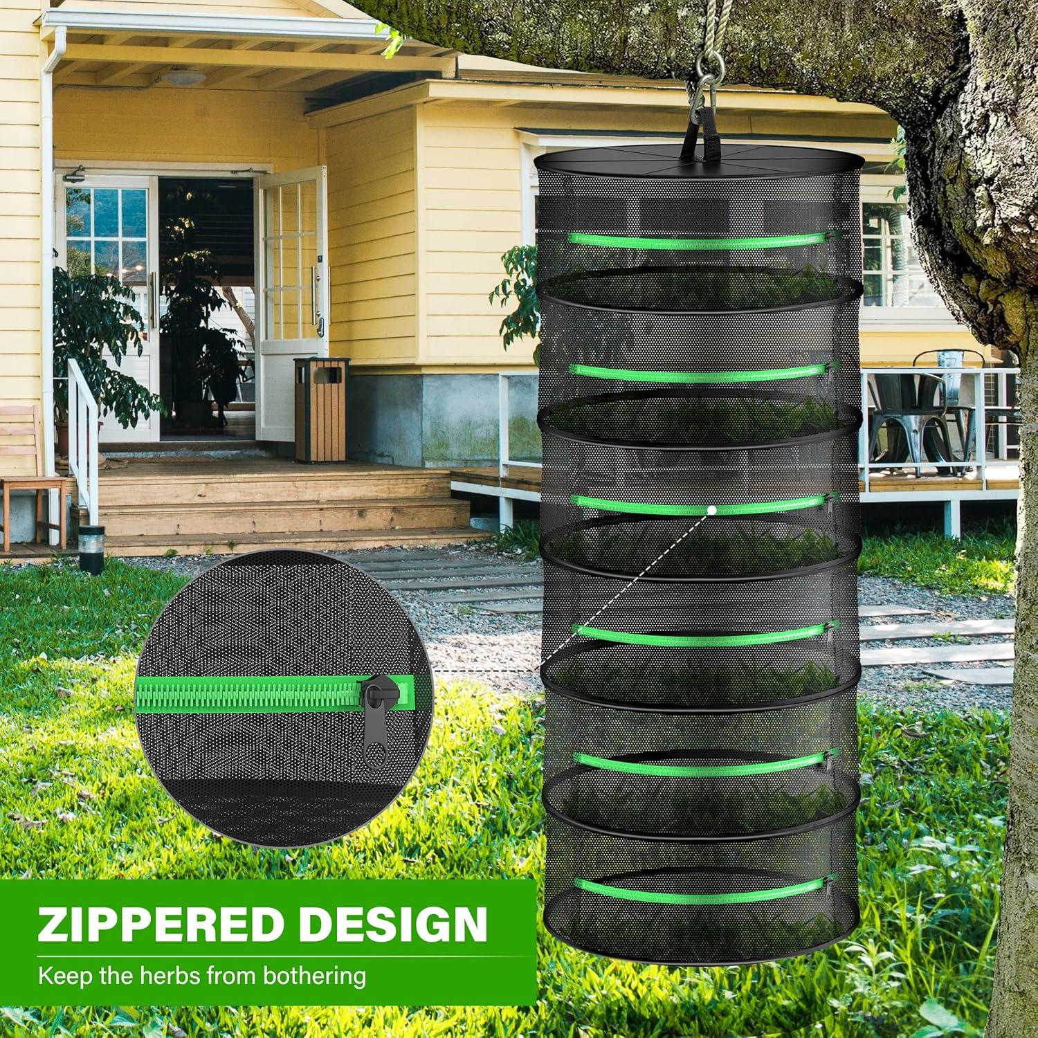 Estante Plegable de Malla iPower 60,96 cm 6 Capas Secado Hierbas