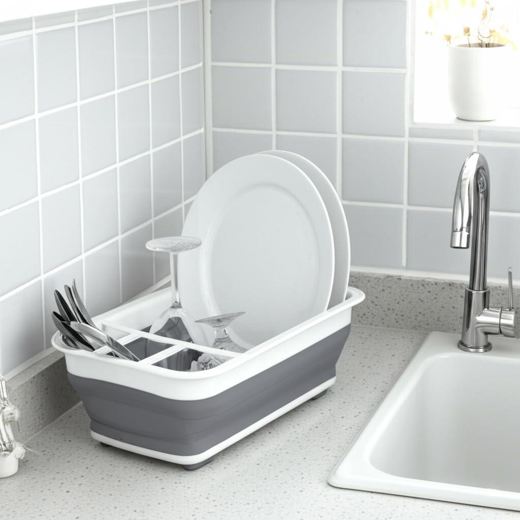 Estante de Secado de Platos BNBD Plegable Blanco 37.5x30cm