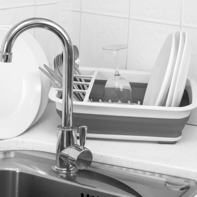 Estante de Secado de Platos BNBD Plegable Blanco 37.5x30cm