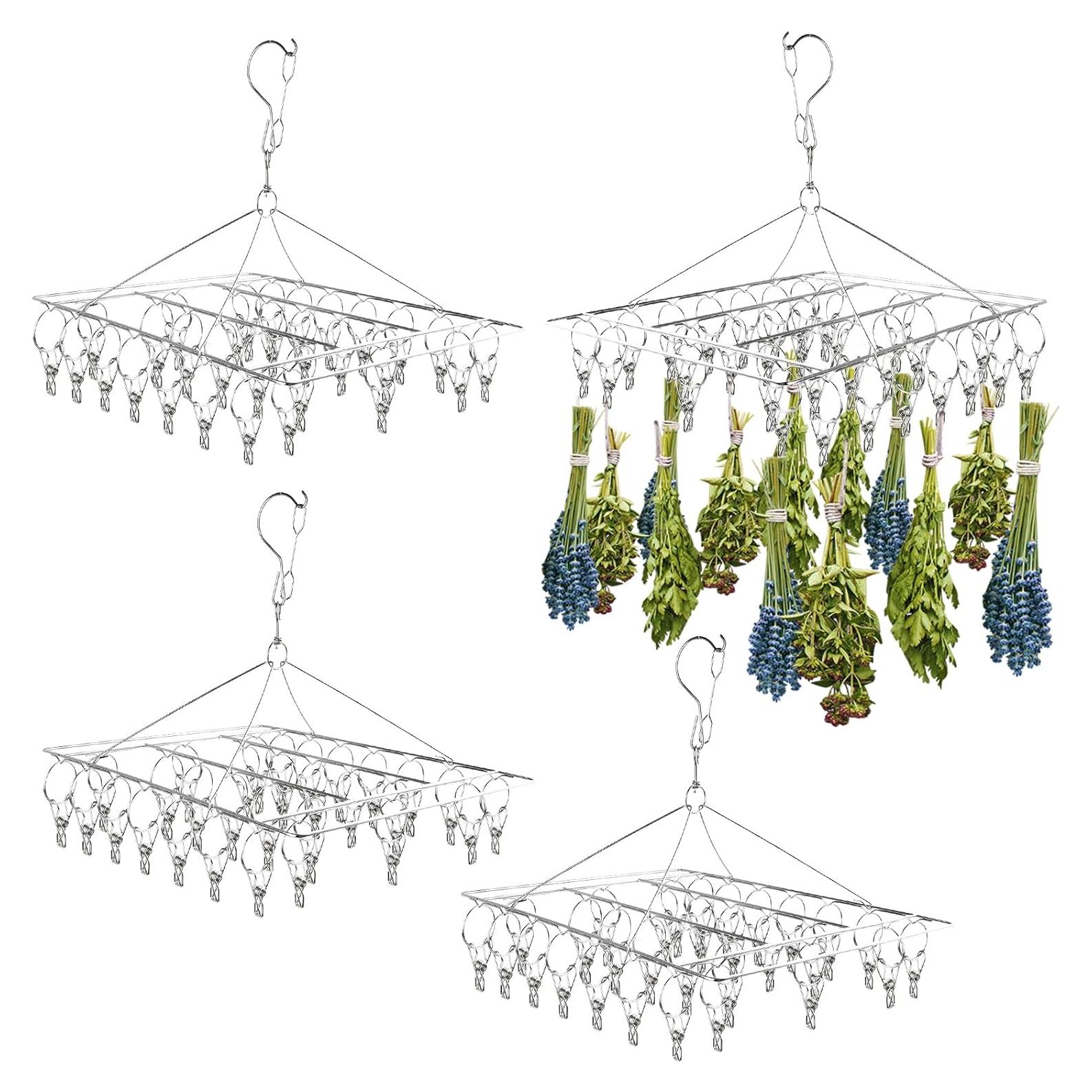 Estante de Secado de Hierbas Elesunory 4 Niveles Acero Inoxidable