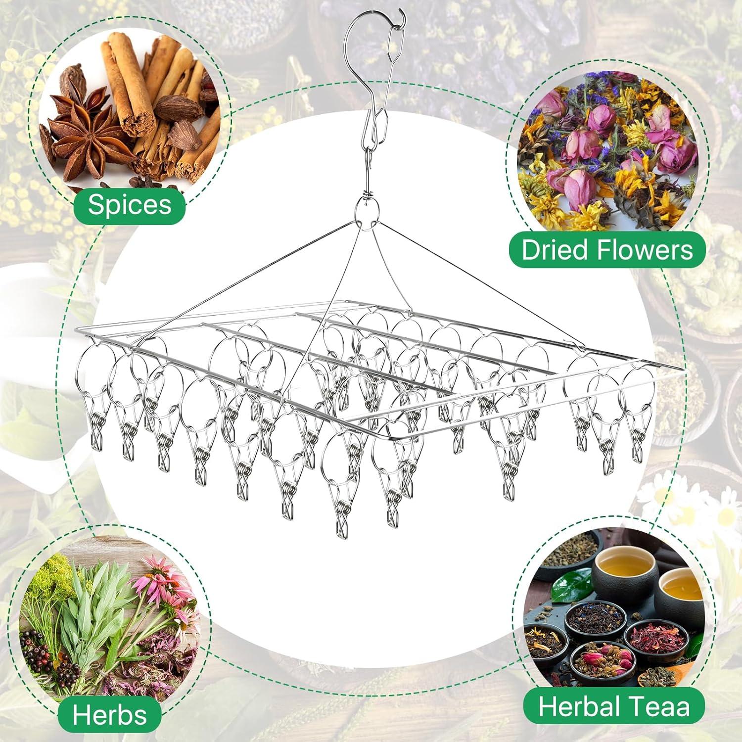 Estante de Secado de Hierbas Elesunory 4 Niveles Acero Inoxidable