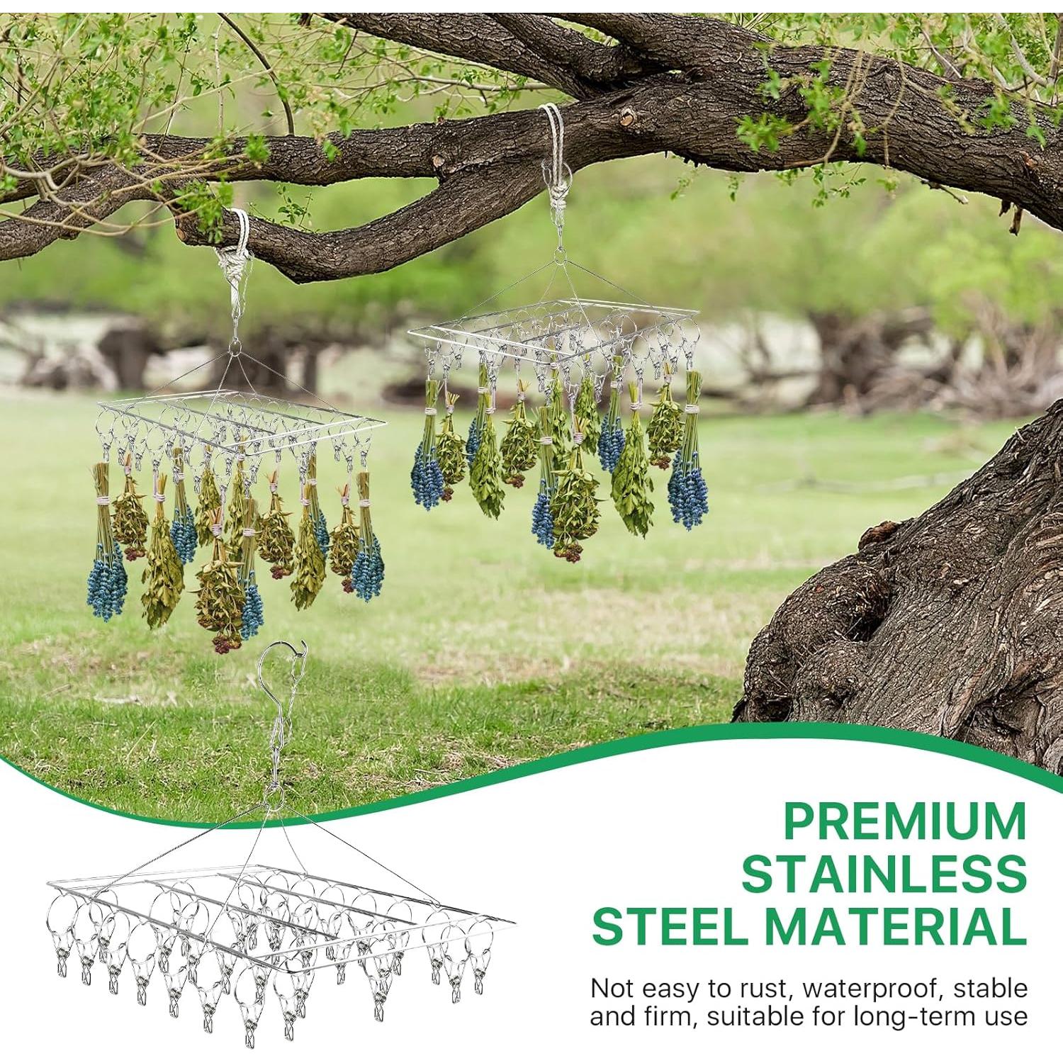 Estante de Secado de Hierbas Elesunory 4 Niveles Acero Inoxidable