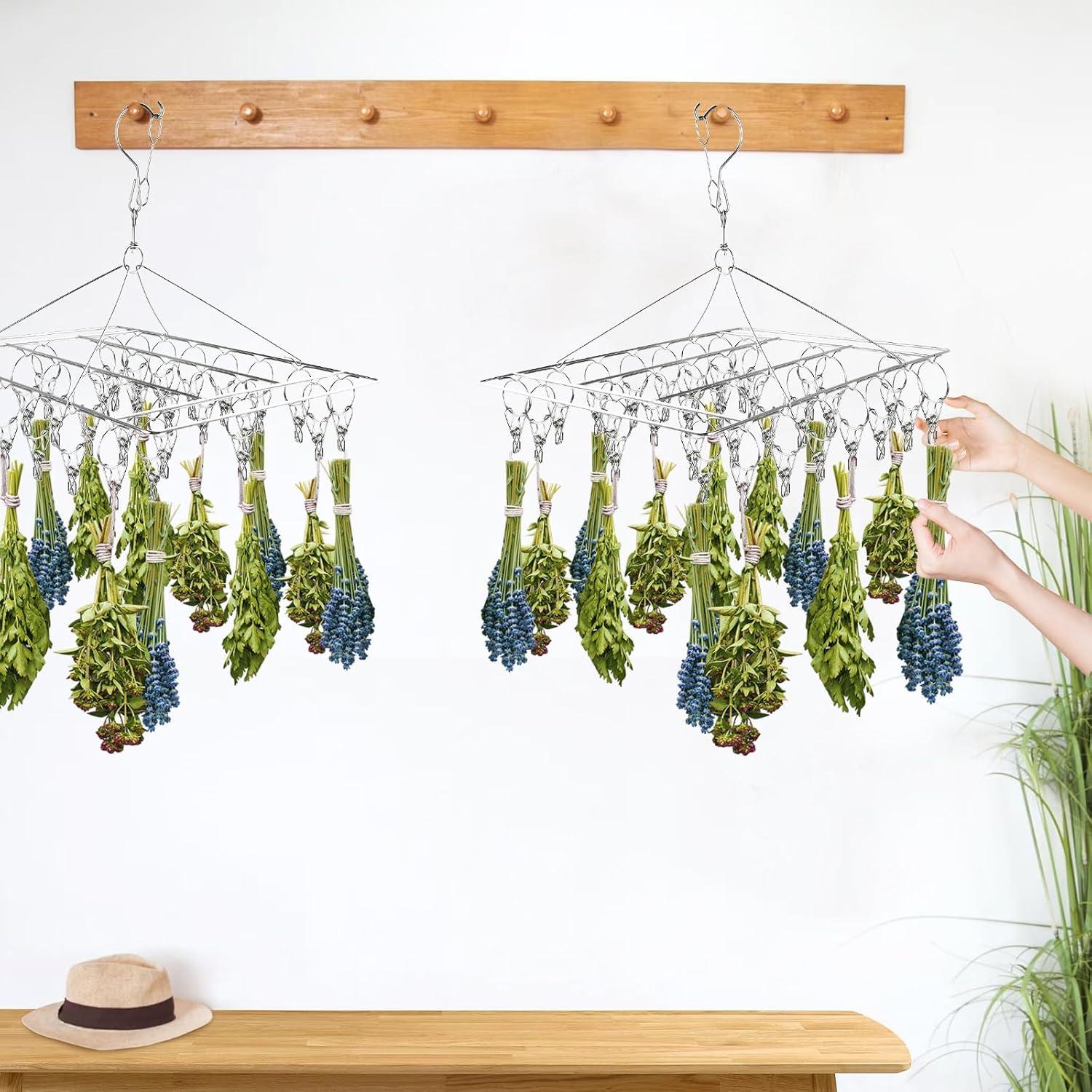 Estante de Secado de Hierbas Elesunory 4 Niveles Acero Inoxidable