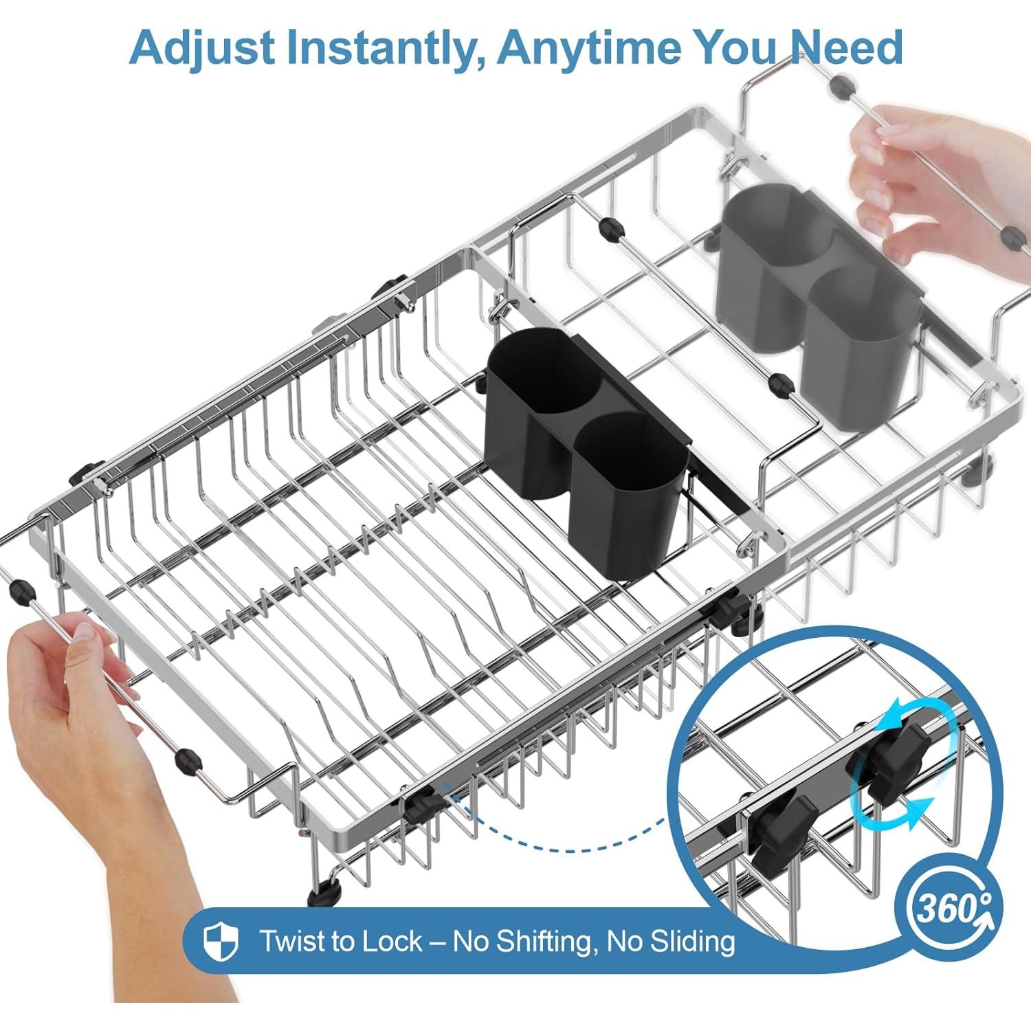 Escurridor de Platos Expandible GSlife Acero Inoxidable 1,03 kg