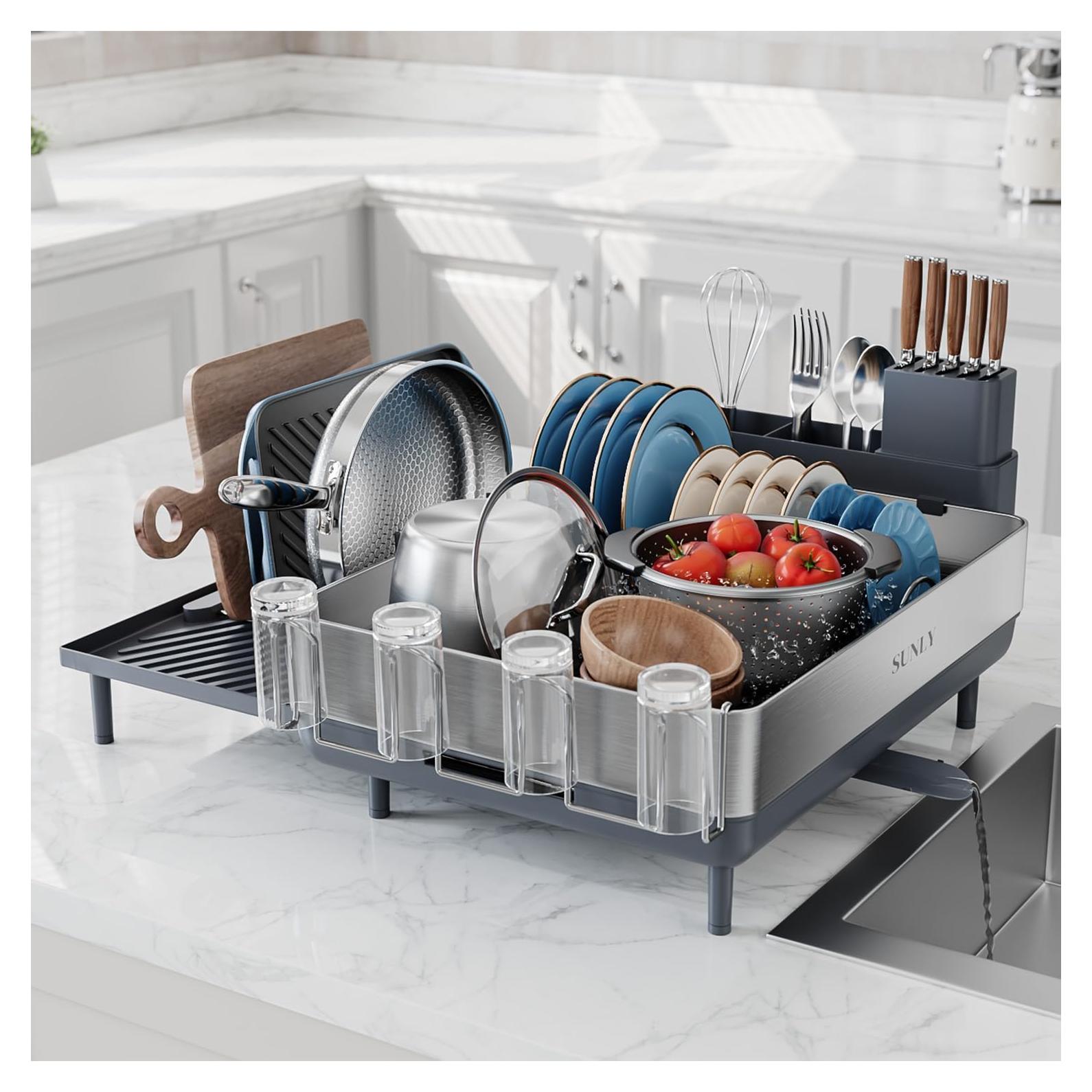 Escurridor de Platos Expandible SUNLY Acero Inoxidable 2,4 kg
