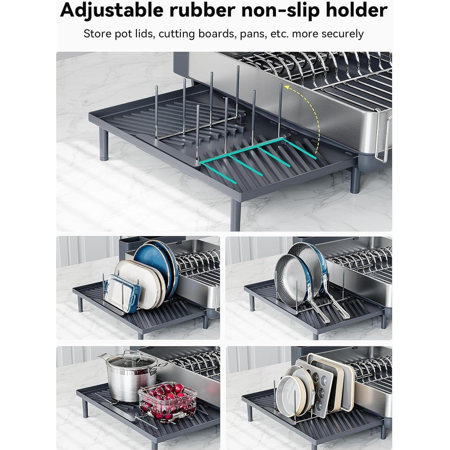 Escurridor de Platos Expandible SUNLY Acero Inoxidable 2,4 kg