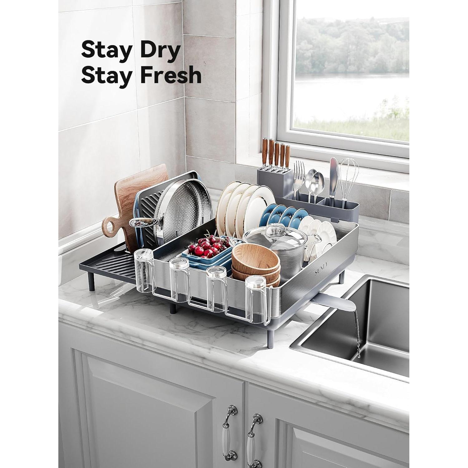 Escurridor de Platos Expandible SUNLY Acero Inoxidable 2,4 kg