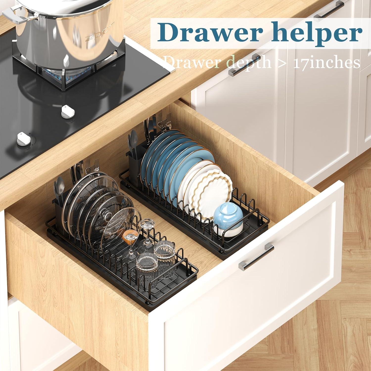 Escurridor de Platos Compacto XYZLVSI con Alfombrilla Silicona