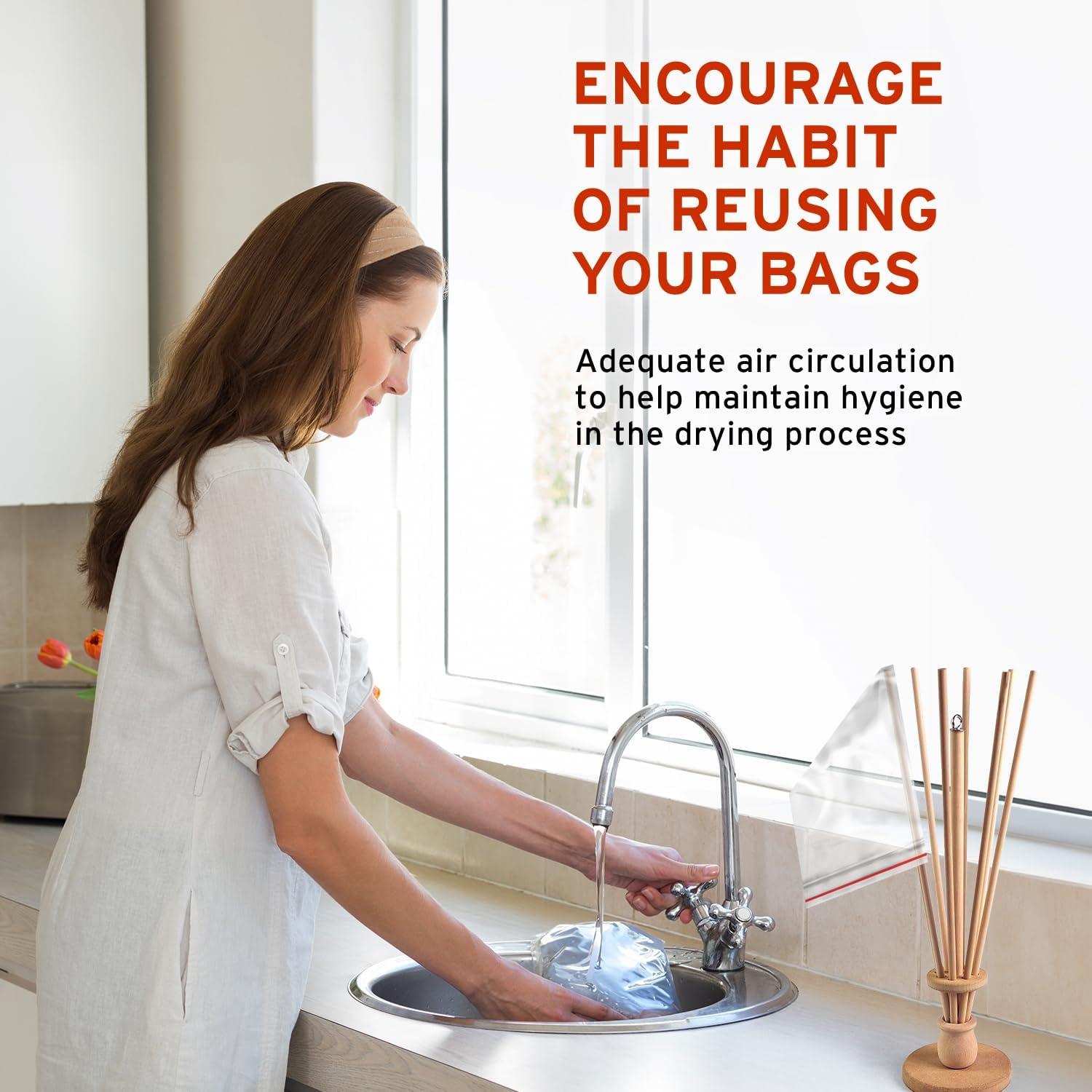 Soporte Secador de Bolsas de Plástico FloWorks 36.8x10.2 cm