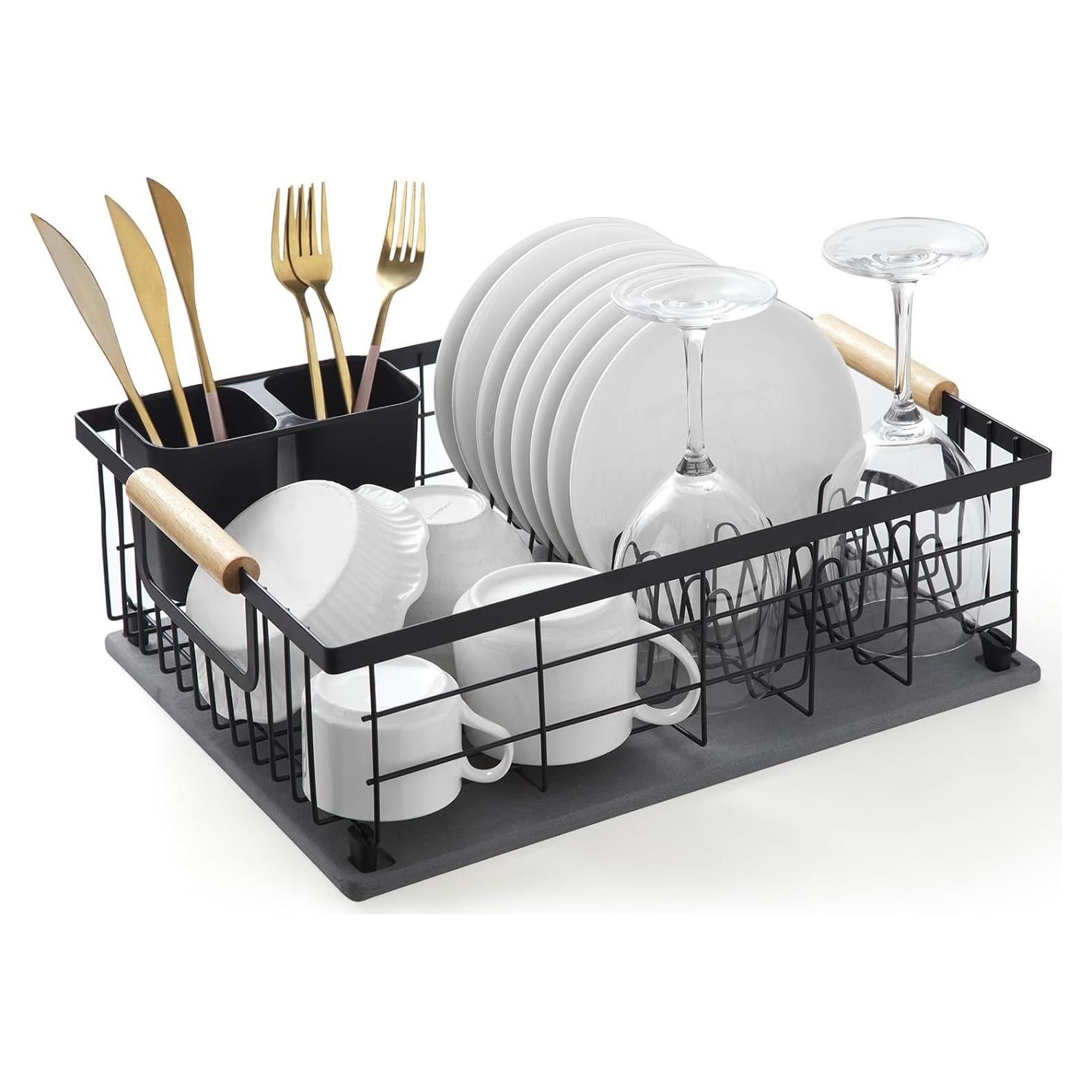 Escurridor de Platos Lalaunicky con Alfombrilla Diatomita 40x30cm