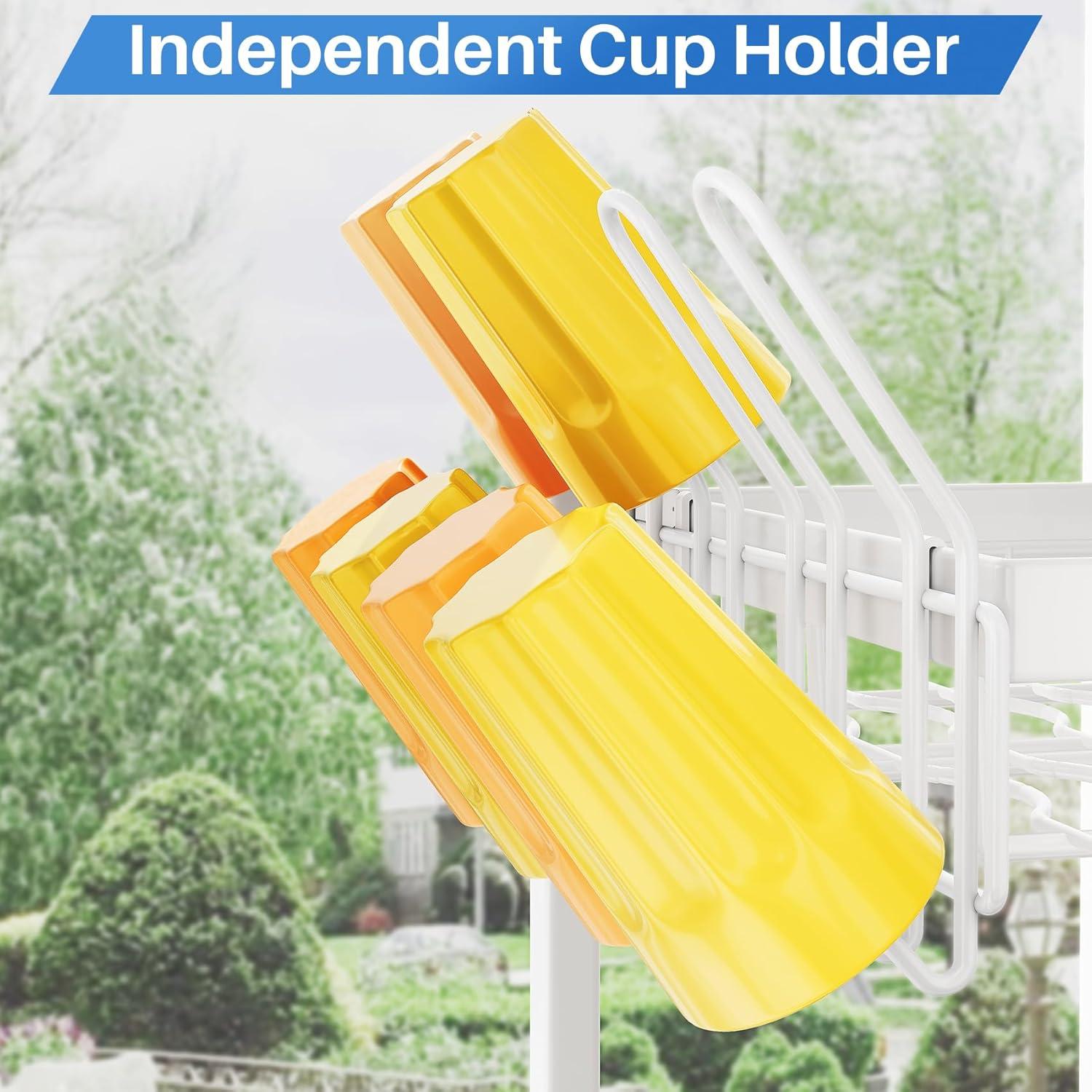 Estante para Secar Platos SNTD Ajustable 68-88 cm Metal Blanco