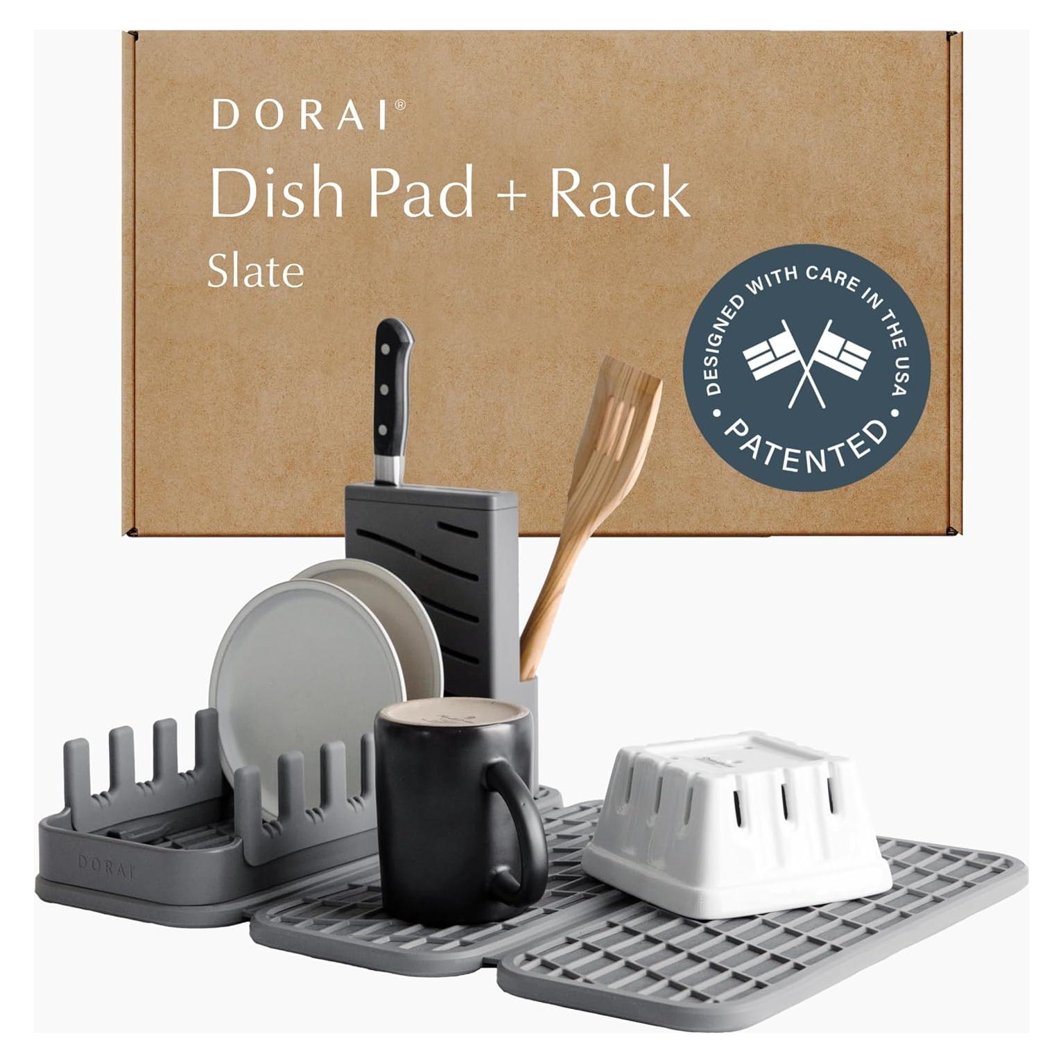 Estante de Secado Plegable Dorai con Almohadilla de Piedra