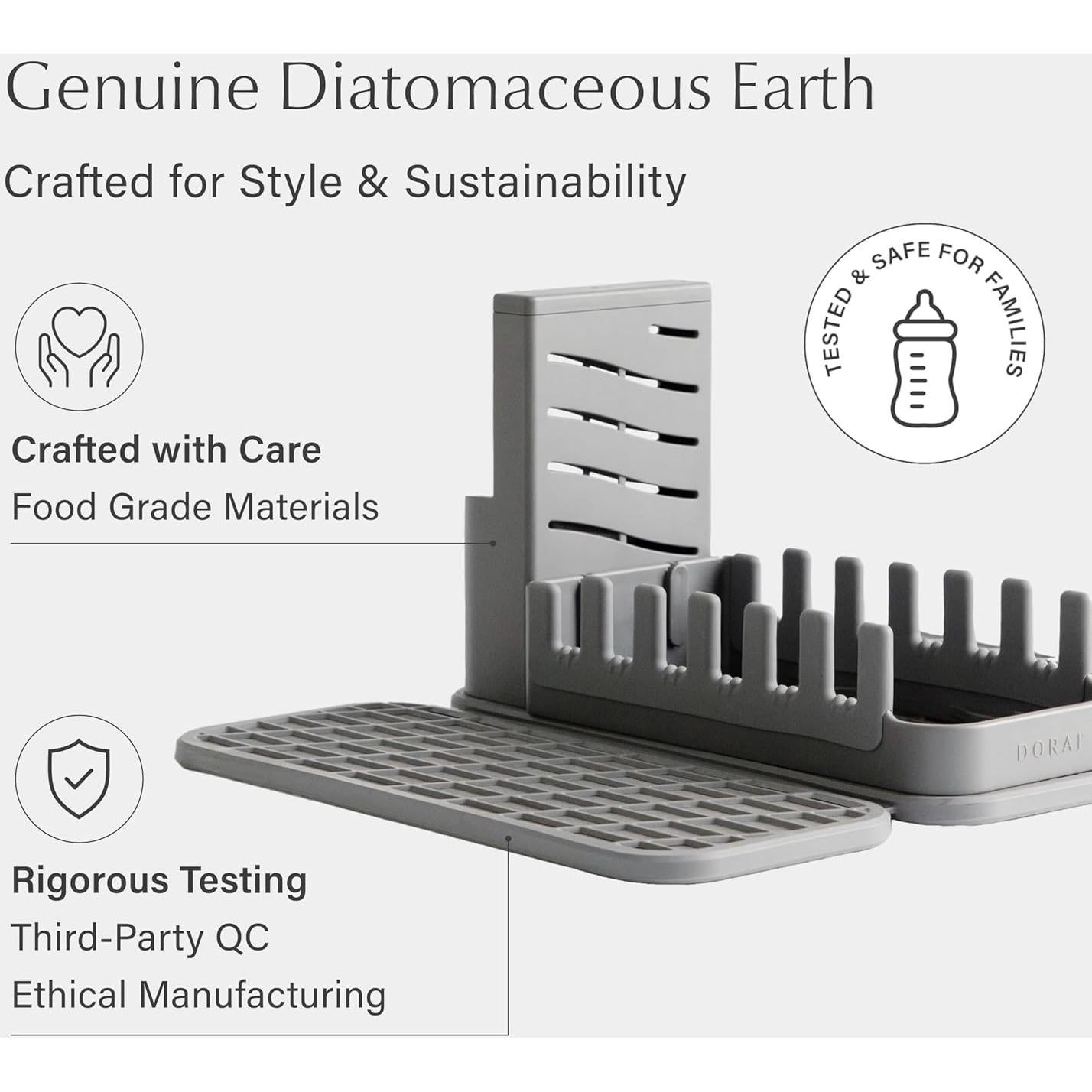 Estante de Secado Plegable Dorai con Almohadilla de Piedra